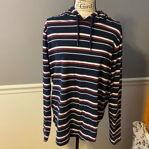 ⚡️Red/white/navy striped hoodie